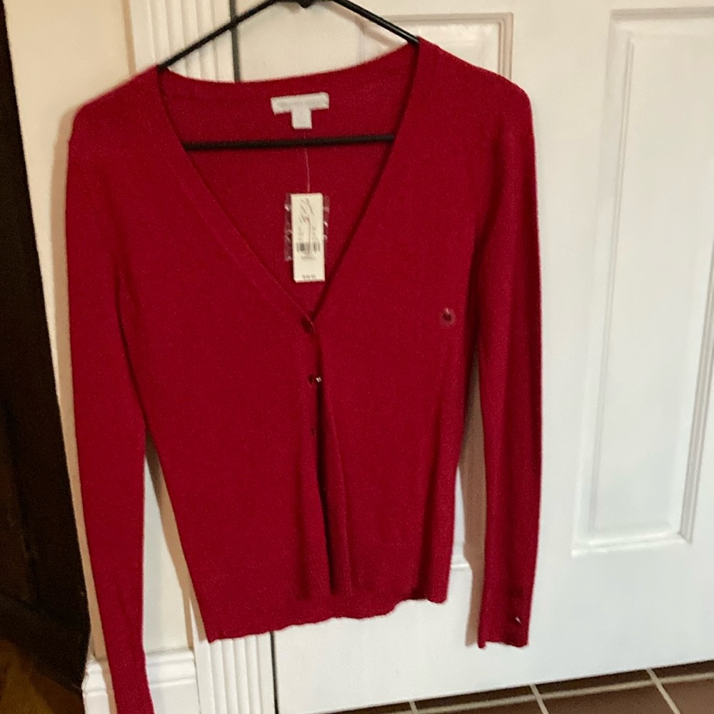 Red New York and Company cardigan